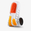 SafeStep Comfort Insoles with orange gel cushioning on a clean white background